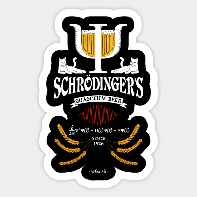 Quantum Beer Sticker by Andropov